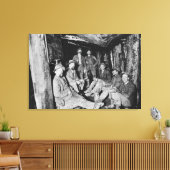 昼食中のチャンスマインCoeur d'Alene キャンバスプリント (インサイチュ (リビング))