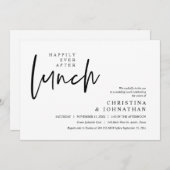 昼食会の後ずっと楽しモダンく過ごす 招待状 (正面/裏面)