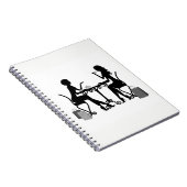 *昼食時の女性のシルエット*スパイラルノート ノートブック (右側)