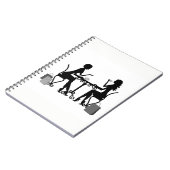 *昼食時の女性のシルエット*スパイラルノート ノートブック (左側)