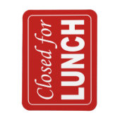 昼食時の看板は閉店 マグネット (縦)