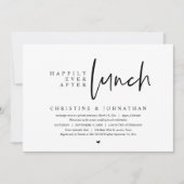 昼食結婚の後、幸いにもパーティーの駆け落ち 招待状 (正面)