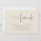 昼食結婚の後、幸いにもパーティーの駆け落ち 招待状 (正面)