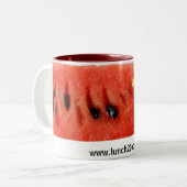 昼食2.0のマグ-スイカ ツートーンマグカップ (正面左)