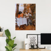 『昼食』（ジャコブ・ティッソット） ポスター (ホームオフィス)