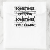 時々あなたは感動的引用文レンガの壁を勝つ スクエアシール (バッグ)