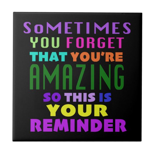 時々あなた忘れは驚くべきこと タイル (正面)