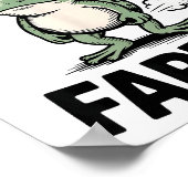 時々おならしているだけ Funny Frog Meme Animal ポスター (角)