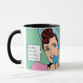 時々くしゃみ、目を閉じる – 新しい母 マグカップ (左)