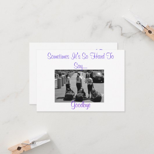 時々さよならを言うことはとても困難です カード (正面/裏面インサイチュ)
