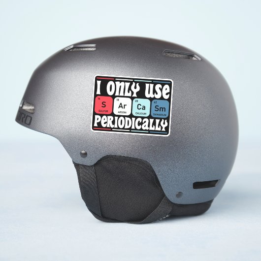 時々しかサルカズムを使わない 科学の名言 シール (ヘルメット側面)