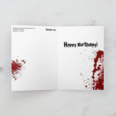 「時々それらによっては」(ゾンビの)バースデー・カードが家に帰ります カード (内部)