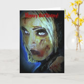 「時々それらによっては」(ゾンビの)バースデー・カードが家に帰ります カード (黄色い花)