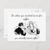 時々コーヒーはコーヒーを意味します インビテーションポストカード (正面/裏面)