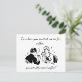 時々コーヒーはコーヒーを意味します インビテーションポストカード (スタンド正面)