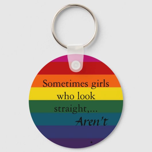 時々ストレートに見える女の子は… キーホルダー (正面)