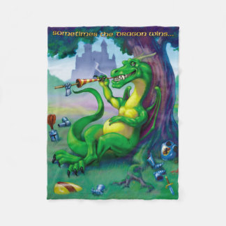 時々ドラゴンの勝利 フリースブランケット