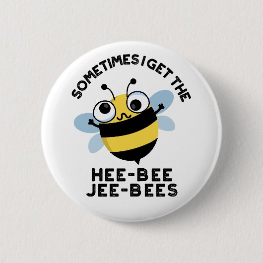 時々ヒビジbeeジョークに襲われる 缶バッジ (正面)