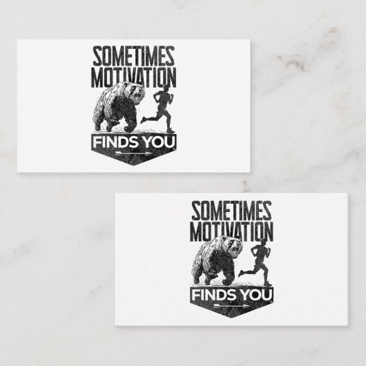 時々モチベーションおもしろいはランニングあなたを見つける 名刺 (正面/裏面)