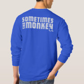 時々モンキーメンズの長袖Tシャツ Tシャツ (裏面)