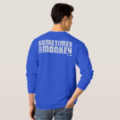 時々モンキーメンズの長袖Tシャツ Tシャツ (裏面フル)