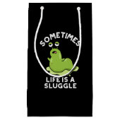 時々人生はスラググルスラグプンおもしろいダークBGである スモールペーパーバッグ (正面)