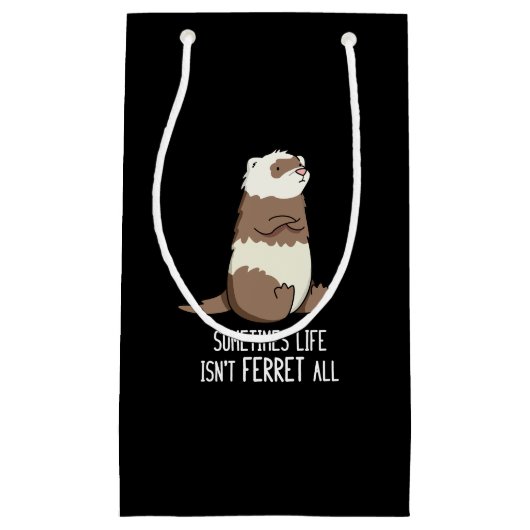 時々人生はフェレットすべての動物のプンダークBG スモールペーパーバッグ (正面)