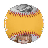 時々写真最高のパパの父の日 野球ボール (裏面)