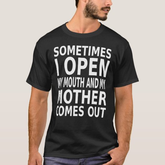 時々口を開けて母を出し来た Tシャツ (正面)