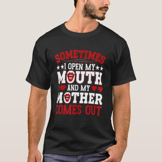 時々口を開けて母を出し来た Tシャツ (正面)