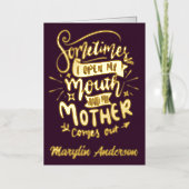 時々口を開けて母を出す来 箔シーズンカード (正面)