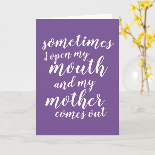 時々口を開けて母を来出す カード (黄色い花)