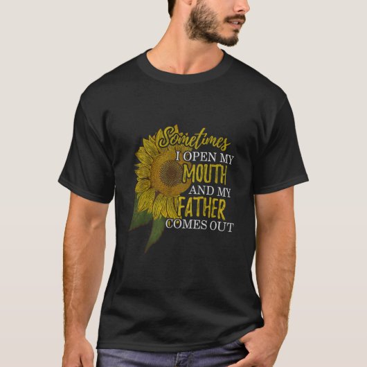 時々口を開けば父が出てくる Tシャツ (正面)