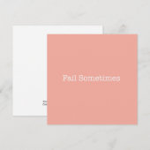 時々失敗のメッセージカード ノートカード (正面/裏面)