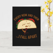 時々崩れるタコス好き タコスおもしろタコス カード (黄色い花)