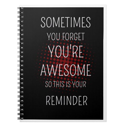 時々忘れあなたは素晴らし:穏やかな思い出 ノートブック (正面)