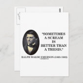 時々悲鳴は論文のエメソンよりも良い ポストカード (正面/裏面)