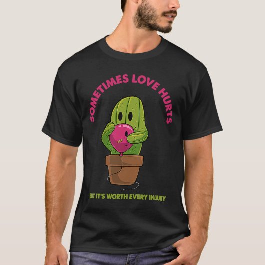 時々愛は悲しい壊れた彼を傷つけるエモを痛める Tシャツ (正面)