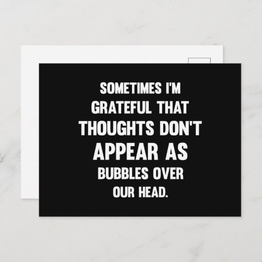 時々感謝してる…|ティーおもしろいティ |ユーモア ポストカード (正面/裏面)