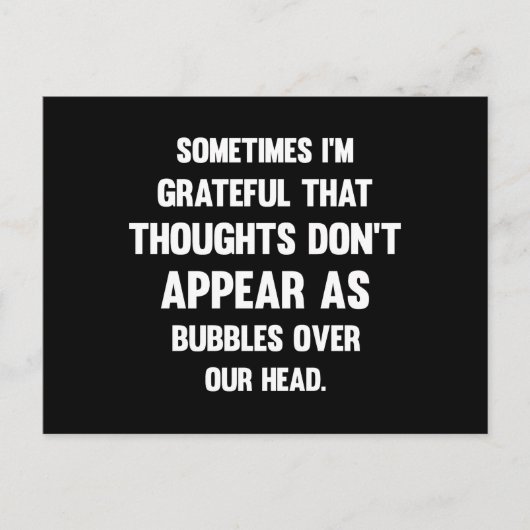 時々感謝してる…|ティーおもしろいティ |ユーモア ポストカード (正面)