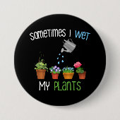 時々植物園芸をしおもしろいた 缶バッジ (正面)