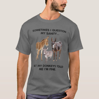 時々正気を疑うがロバは言った Tシャツ