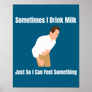 時々牛乳を飲む 乳糖不耐症 皮肉な ポスター