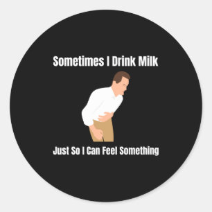 時々牛乳を飲む 乳糖不耐症 諷刺 ラウンドシール