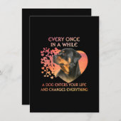 時々犬がロットワイラー サンキューカード (正面/裏面)