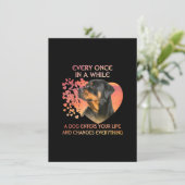 時々犬がロットワイラー サンキューカード (スタンド正面)