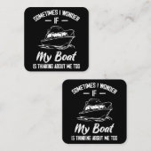 時々疑問に思私の船は私の周りに考えるある スクエア名刺 (正面/裏面)