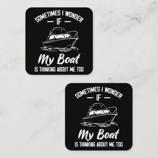 時々疑問に思私の船は私の周りに考えるある スクエア名刺 (正面/裏面)