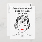 時々目を閉じると見えない。 ポストカード (正面/裏面)