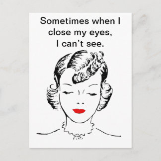 時々目を閉じると見えない。 ポストカード